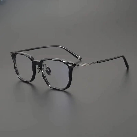Men's Square Full Rim Titanium Oversized Prescription Glasses 352514 — view 1 | Rx Spectacle