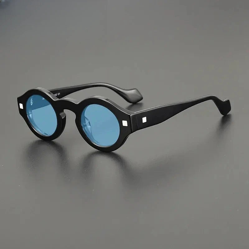 Unisex Round Full Rim Acetate Prescription Glasses M003 — view 13 | Rx Spectacle