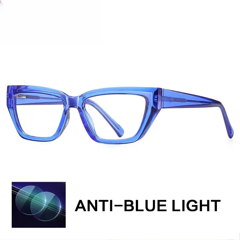 Women's Square Full Rim Titanium Reading Glasses G2155 — view 5 | Rx Spectacle