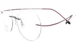Unisex Oval Rimless Titanium Prescription Glasses 96134 — view 7 | Rx Spectacle