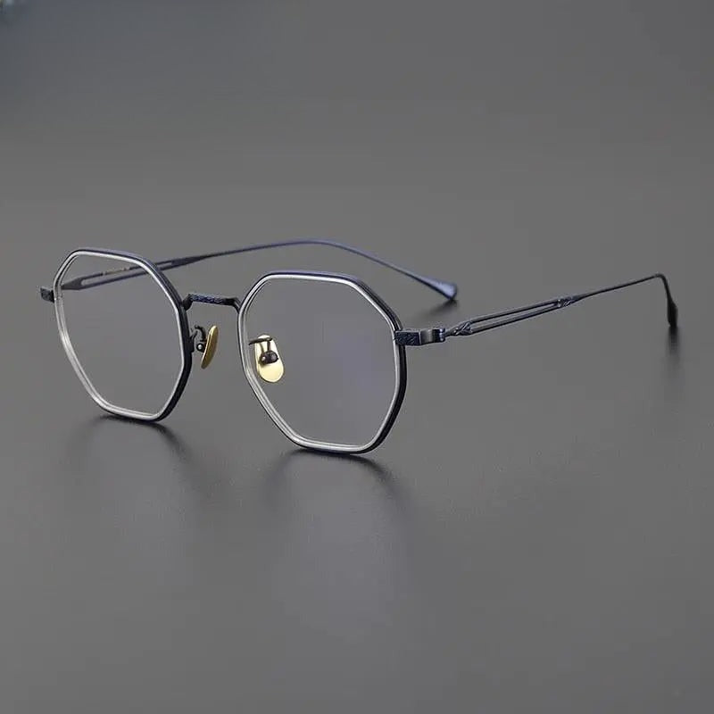 Unisex Polygon Full Rim Titanium Prescription Glasses Gxyj1124 — view 9 | Rx Spectacle