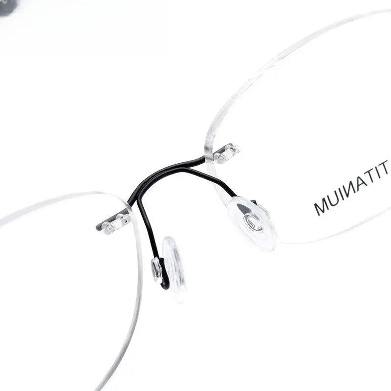 Men's Square Rimless Titanium Prescription Glasses Kr16010 — view 9 | Rx Spectacle