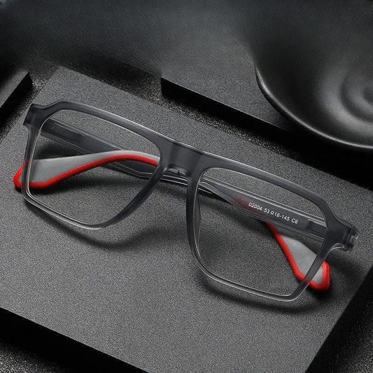 Men's Square Full Rim Titanium Sports Glasses 02004 — view 1 | Rx Spectacle