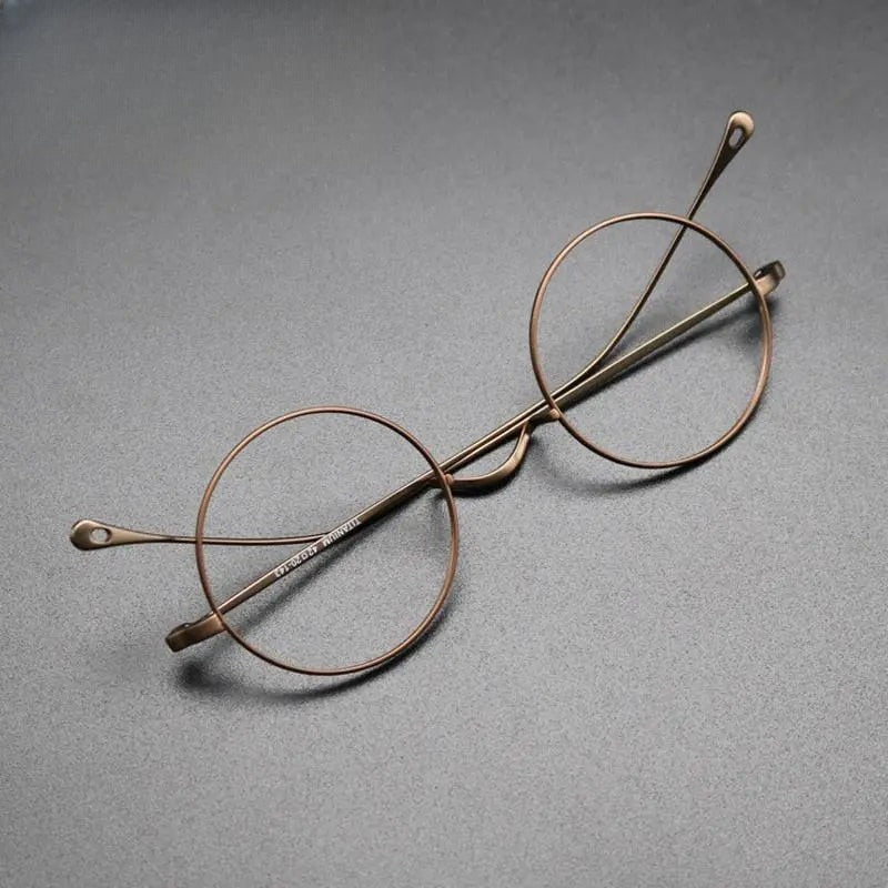 Unisex Round Full Rim Titanium Prescription Glasses Gxyj573 — view 3 | Rx Spectacle