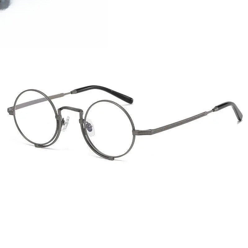 Unisex Round Full Rim Titanium Prescription Glasses Gxyj998 — view 4 | Rx Spectacle
