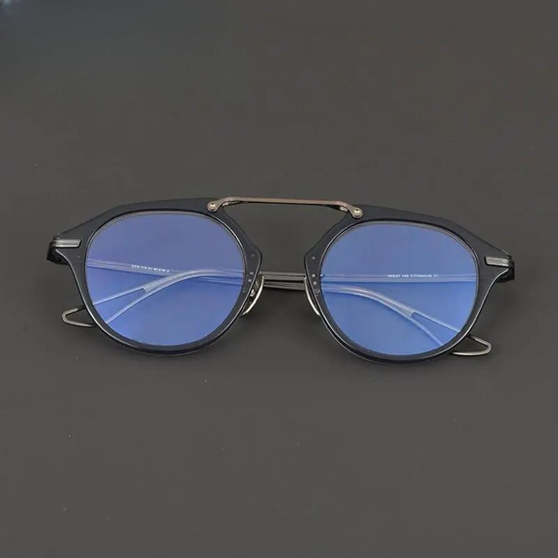 Unisex Irregular Full Rim Titanium Prescription Glasses Gxyj874 — view 10 | Rx Spectacle