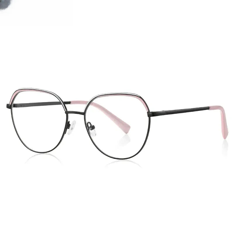 Unisex Round Full Rim Titanium Flat Top Reading Glasses 3098 — view 11 | Rx Spectacle