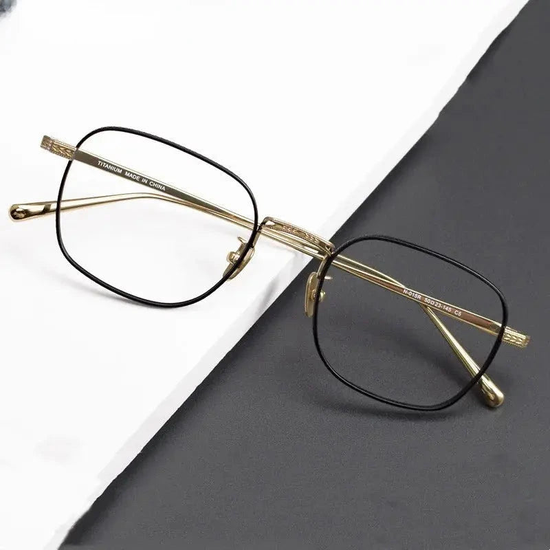 Men's Polygon Full Rim Titanium Prescription Glasses 63015 — view 1 | Rx Spectacle
