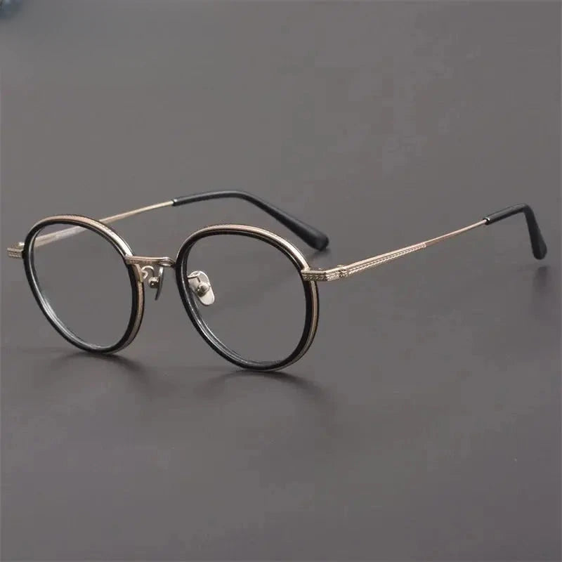 Unisex Oval Full Rim Titanium Prescription Glasses 889027 — view 3 | Rx Spectacle