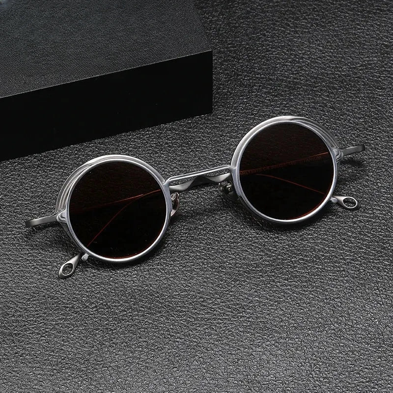 Unisex Round Full Rim Titanium Clip-On Prescription Glasses 1484 — view 1 | Rx Spectacle