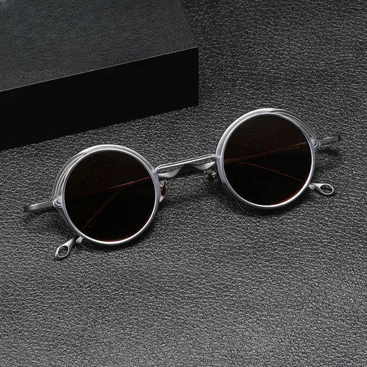 Unisex Round Full Rim Titanium Clip-On Prescription Glasses 1484 — view 1 | Rx Spectacle