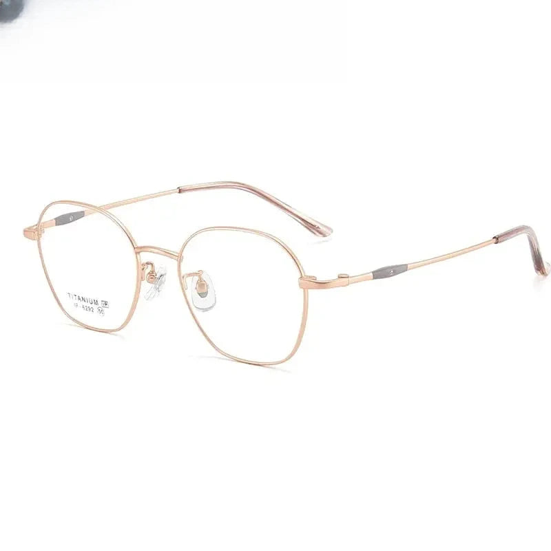 Unisex Polygon Full Rim Titanium Prescription Glasses 616292 — view 4 | Rx Spectacle