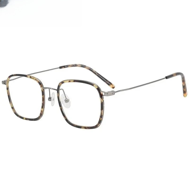 Men's Square Full Rim Titanium Prescription Glasses Kr16044 — view 1 | Rx Spectacle