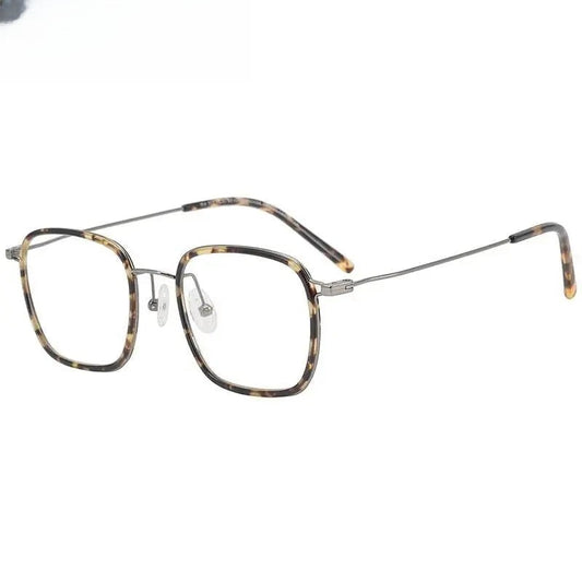 Men's Square Full Rim Titanium Prescription Glasses Kr16044 — view 1 | Rx Spectacle