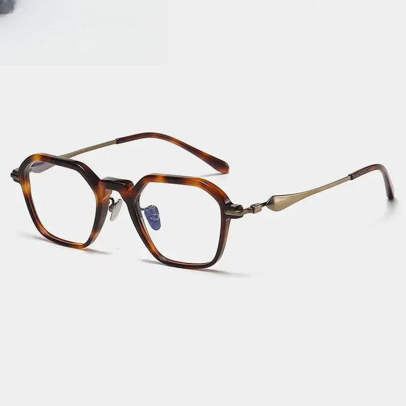 Unisex Polygon Full Rim Titanium Prescription Glasses 36065 — view 4 | Rx Spectacle