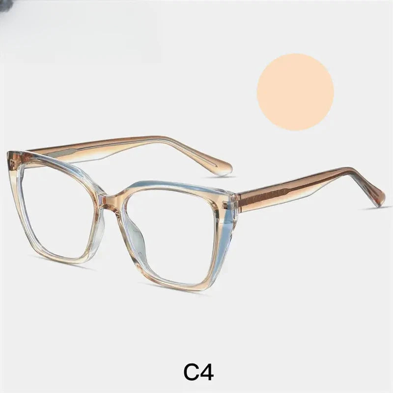 Women's Cat Eye Full Rim Titanium Prescription Glasses 87216 — view 7 | Rx Spectacle