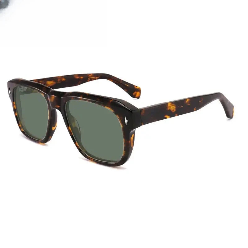 Unisex Square Full Rim Acetate Prescription Glasses Mo16 — view 4 | Rx Spectacle