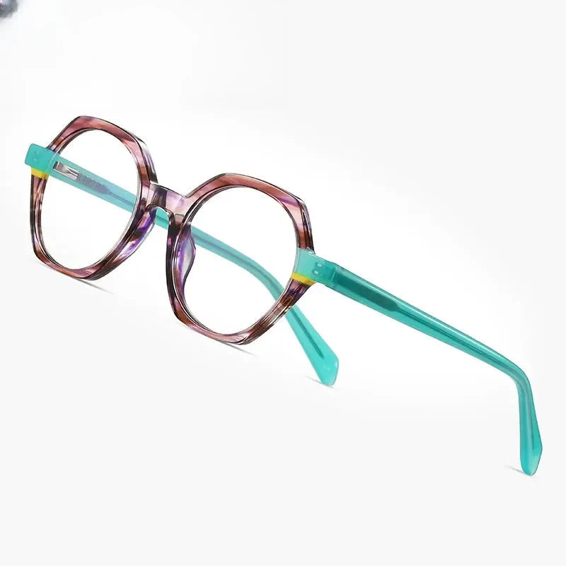 Women's Polygon Full Rim Acetate Prescription Glasses 8825 — view 1 | Rx Spectacle