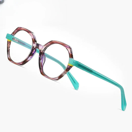 Women's Polygon Full Rim Acetate Prescription Glasses 8825 — view 1 | Rx Spectacle