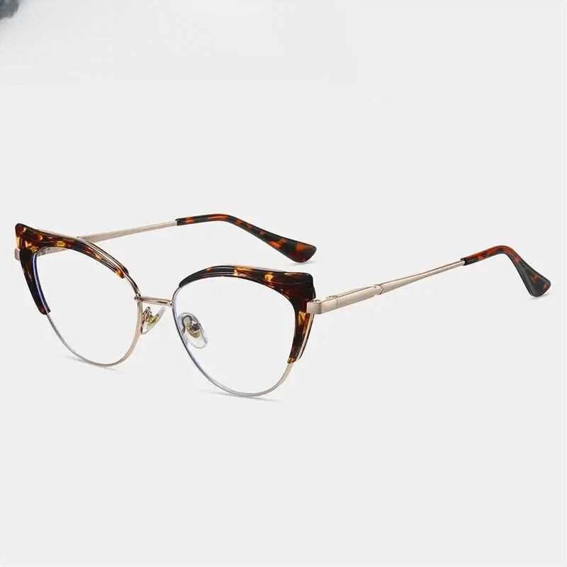 Women's Cat Eye Full Rim Titanium Prescription Glasses 68732 — view 8 | Rx Spectacle