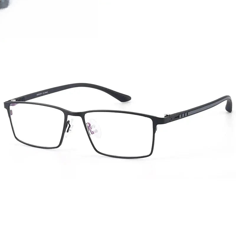Men's Square Full Rim Titanium Prescription Glasses 779386 — view 5 | Rx Spectacle