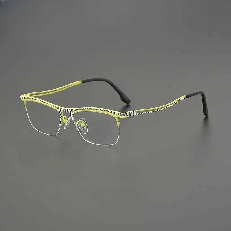 Women's Browline Semi-Rimless Titanium Prescription Glasses G85890 — view 7 | Rx Spectacle