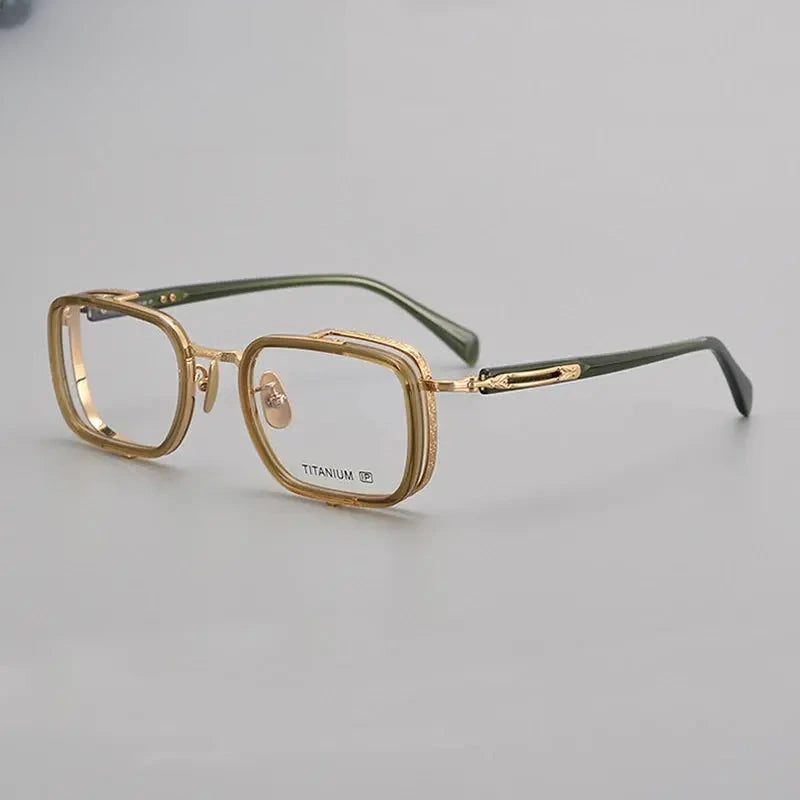Women's Square Full Rim Titanium Prescription Glasses 720055 — view 6 | Rx Spectacle