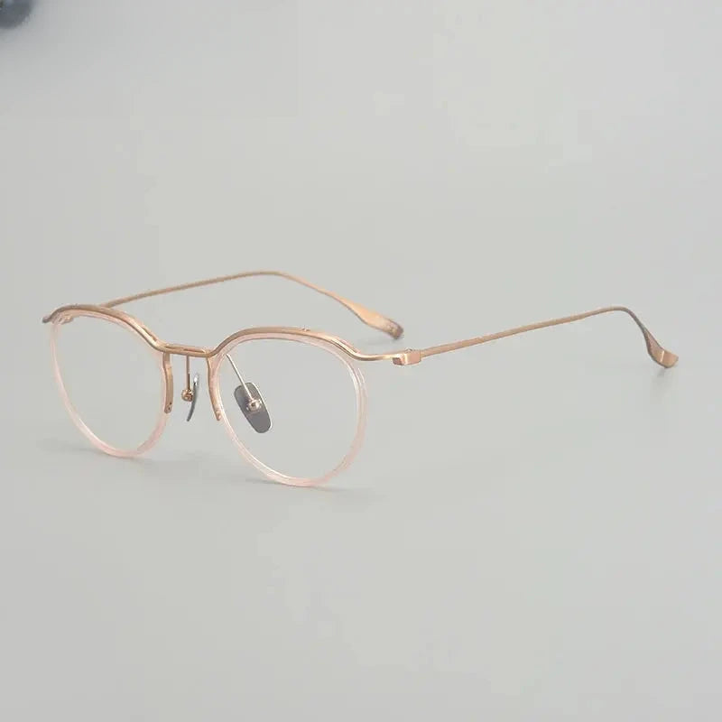 Unisex Oval Full Rim Titanium Prescription Glasses 131676 — view 6 | Rx Spectacle