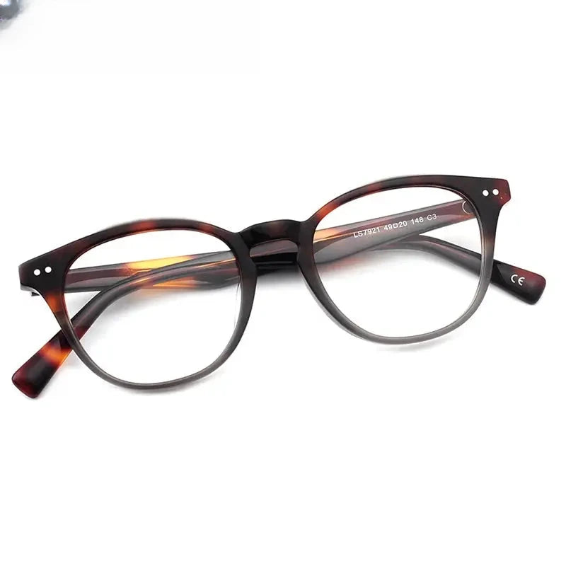 Women's Round Full Rim Acetate Prescription Glasses 27921 — view 4 | Rx Spectacle