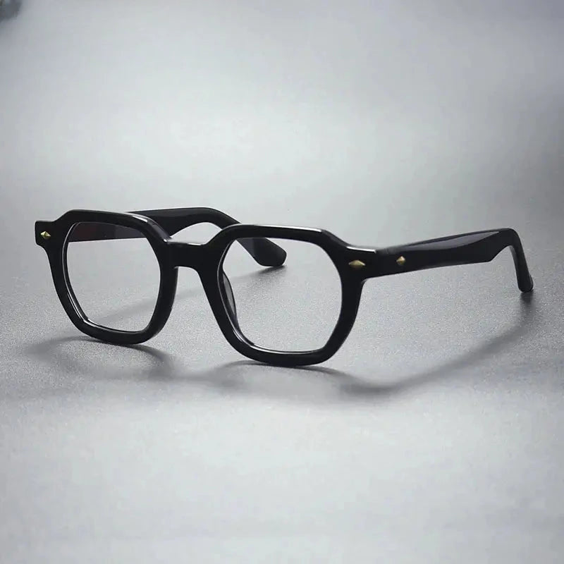Unisex Polygon Full Rim Acetate Flat Top Prescription Glasses Gxyj1501 — view 1 | Rx Spectacle