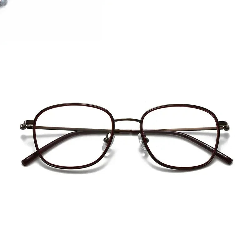 Women's Square Full Rim Titanium Prescription Glasses 641065 — view 10 | Rx Spectacle