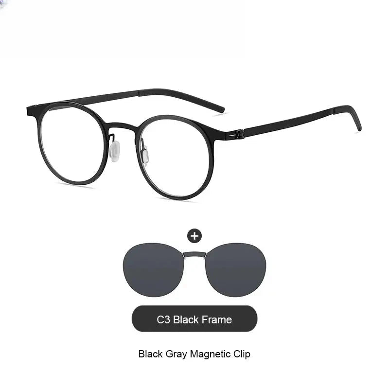 Women's Round Full Rim TR90 Clip-On Prescription Glasses 79064 — view 6 | Rx Spectacle