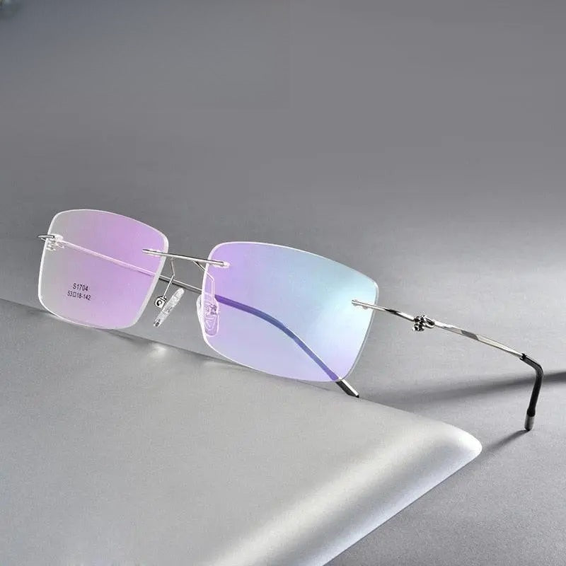 Men's Rimless Alloy Screwless Prescription Glasses S1704 — view 1 | Rx Spectacle
