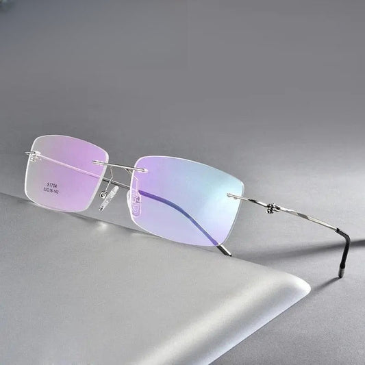 Men's Rimless Alloy Screwless Prescription Glasses S1704 — view 1 | Rx Spectacle