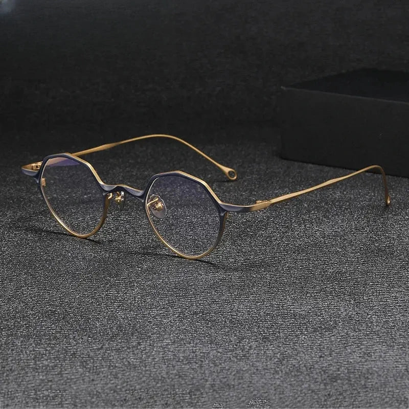 Unisex Polygon Full Rim Titanium Prescription Glasses Gxyj1464 — view 2 | Rx Spectacle
