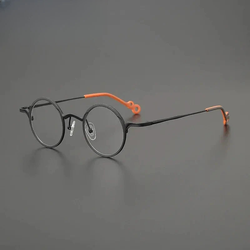 Women's Round Full Rim Titanium Prescription Glasses G85869 — view 5 | Rx Spectacle