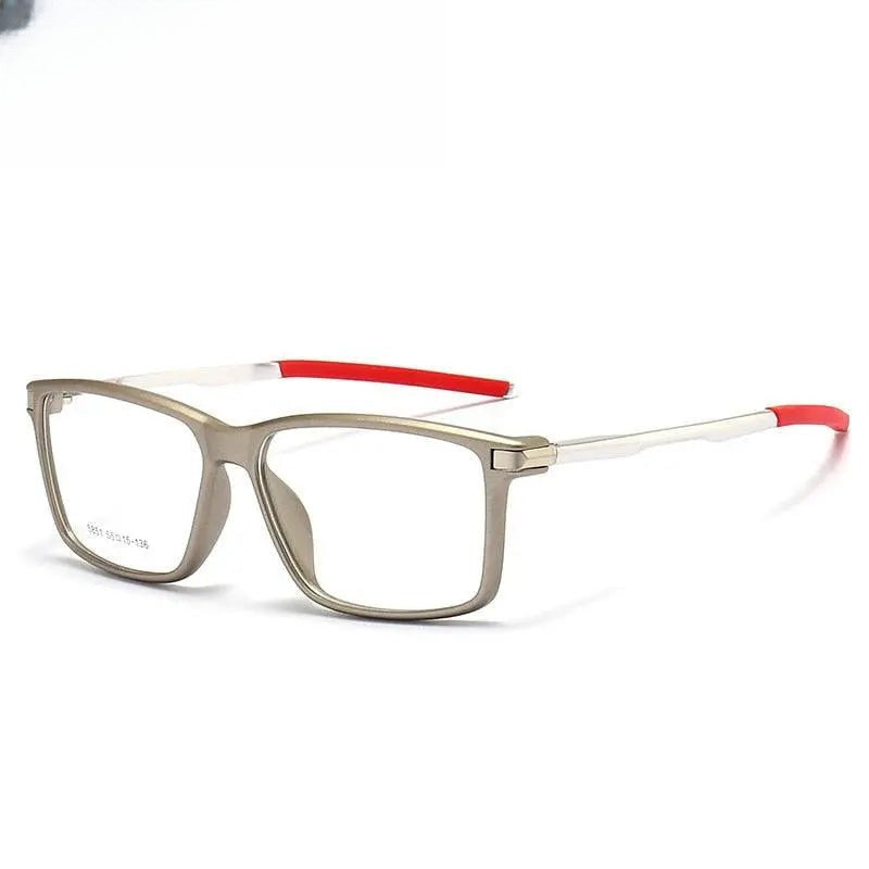 Men's Square Full Rim TR90 Sports Glasses 5851 — view 1 | Rx Spectacle