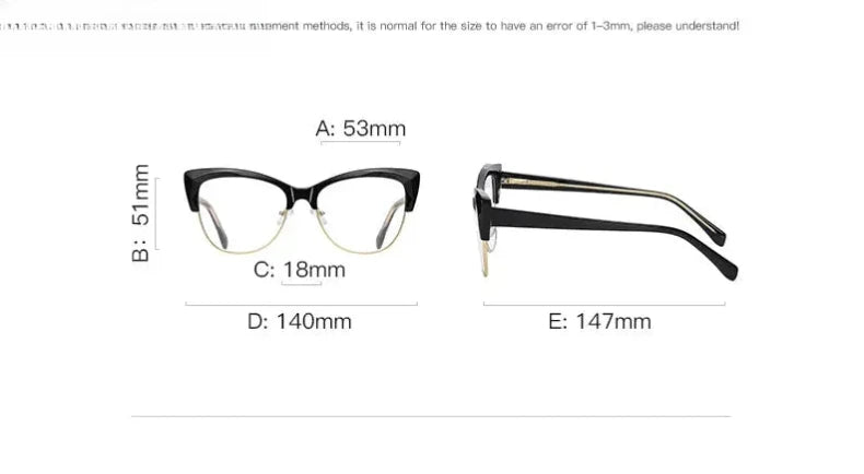 Women's Cat Eye Full Rim Titanium Reading Glasses 2181 — view 14 | Rx Spectacle