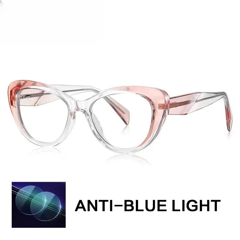 Women's Cat Eye Full Rim Titanium Reading Glasses Gx2165 — view 7 | Rx Spectacle