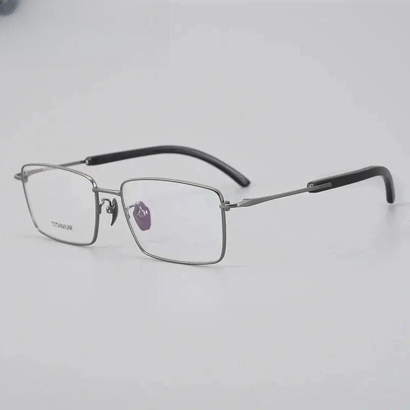 Unisex Square Full Rim Titanium Prescription Glasses 402301 — view 4 | Rx Spectacle