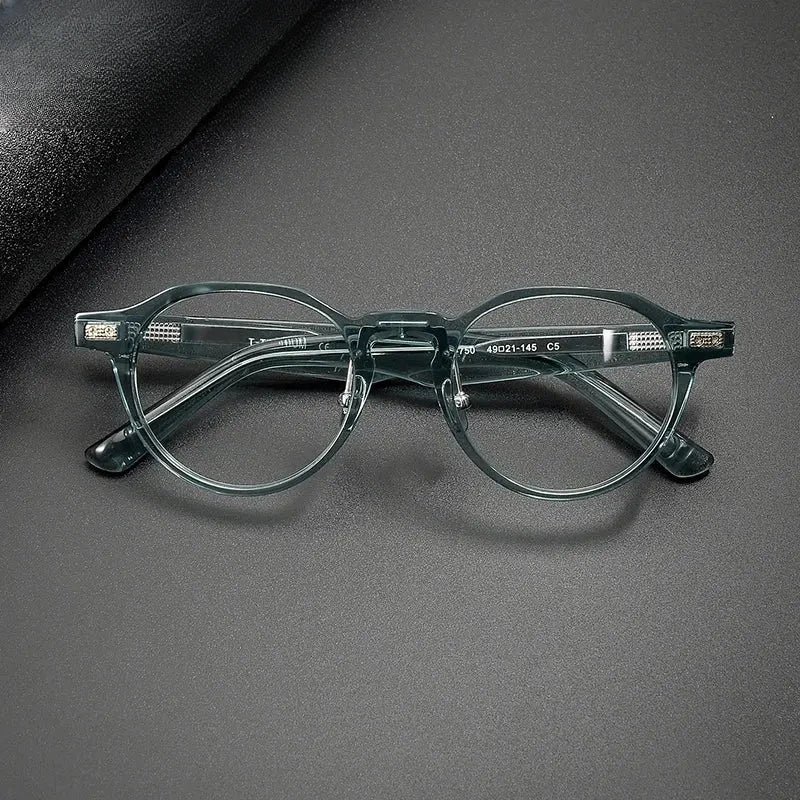 Unisex Round Full Rim Acetate Prescription Glasses 322750 — view 1 | Rx Spectacle