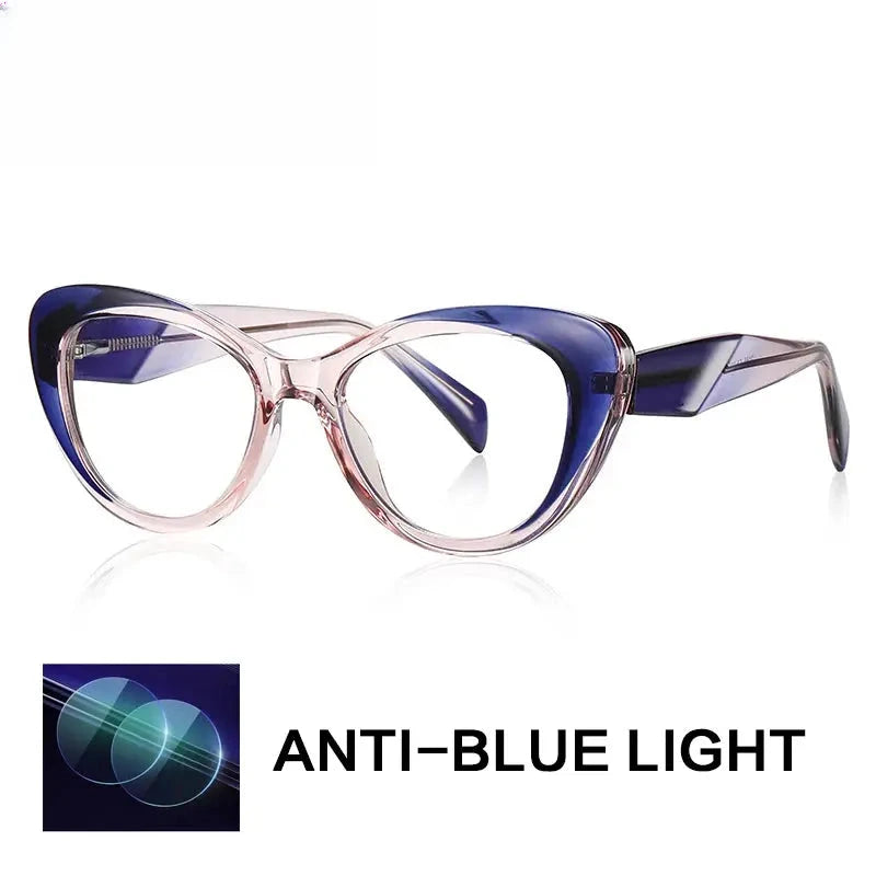 Women's Cat Eye Full Rim Titanium Reading Glasses Gx2165 — view 6 | Rx Spectacle