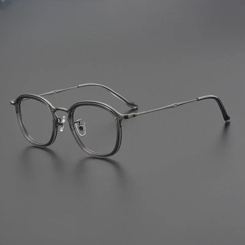 Unisex Round Full Rim Titanium Prescription Glasses Gxyj964 — view 5 | Rx Spectacle