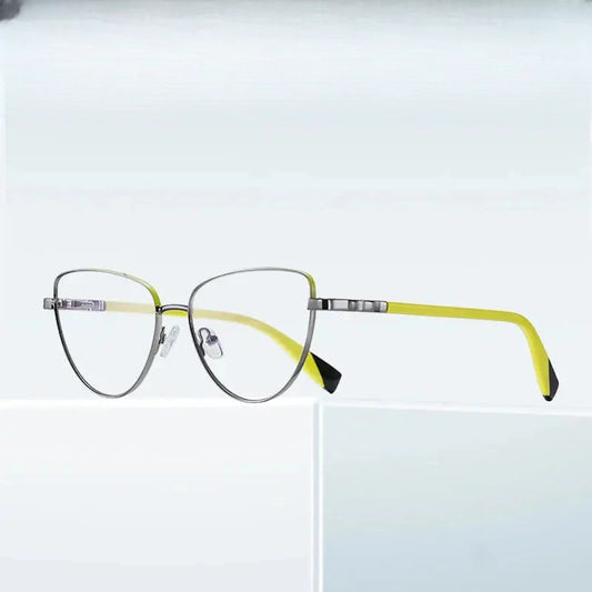 Women's Cat Eye Full Rim Alloy Prescription Glasses 89301 — view 1 | Rx Spectacle