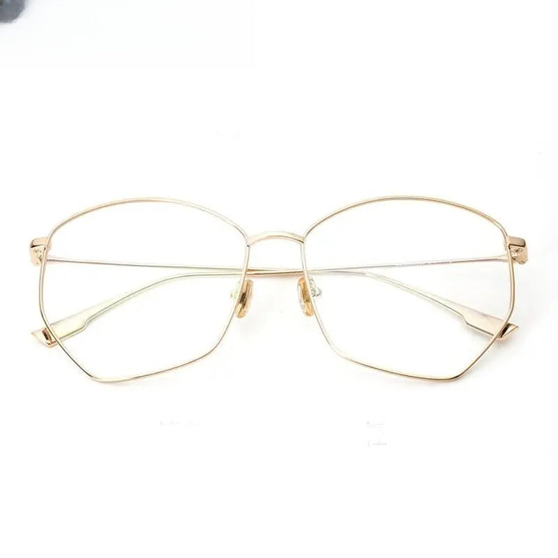Women's Irregular Full Rim Titanium Prescription Glasses 8302 — view 6 | Rx Spectacle