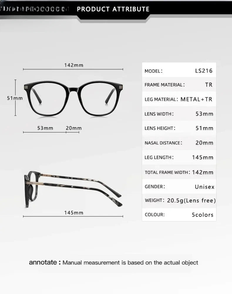 Unisex Round Full Rim TR90 Reading Glasses 77216 — view 2 | Rx Spectacle