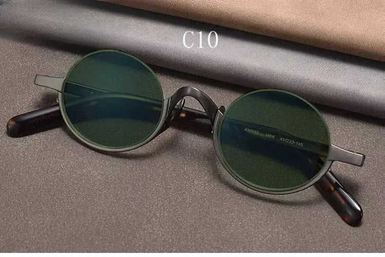 Unisex Oval Semi-Rimless Titanium Prescription Glasses Y4338 — view 18 | Rx Spectacle