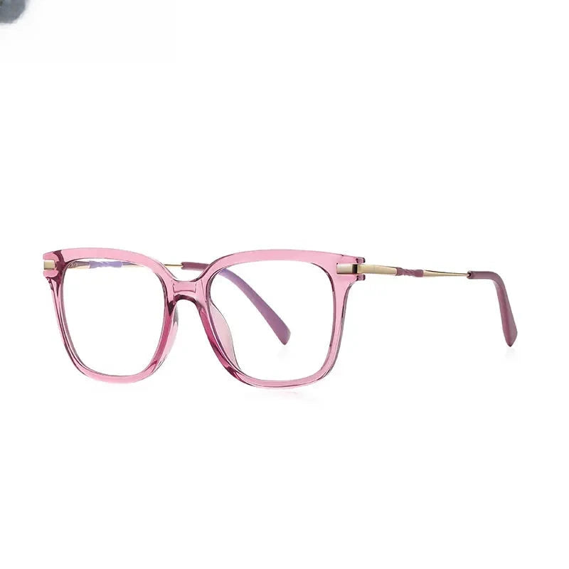 Women's Square Full Rim Titanium Reading Glasses 2129 — view 16 | Rx Spectacle