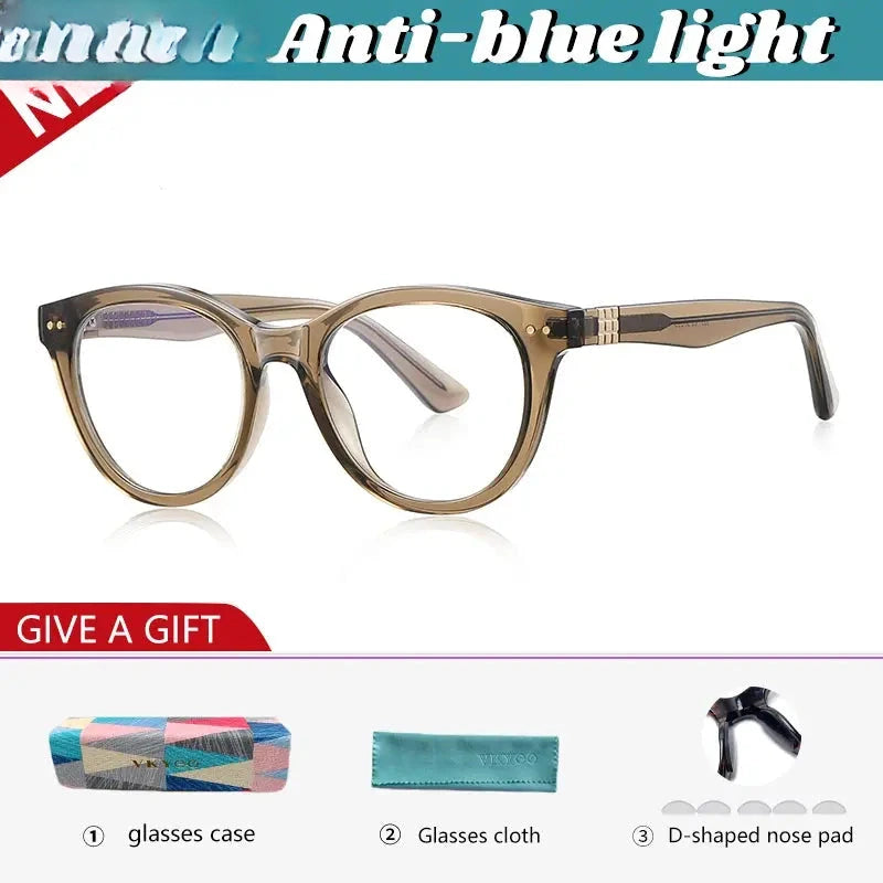 Unisex Round Full Rim Titanium Reading Glasses 622231 — view 5 | Rx Spectacle
