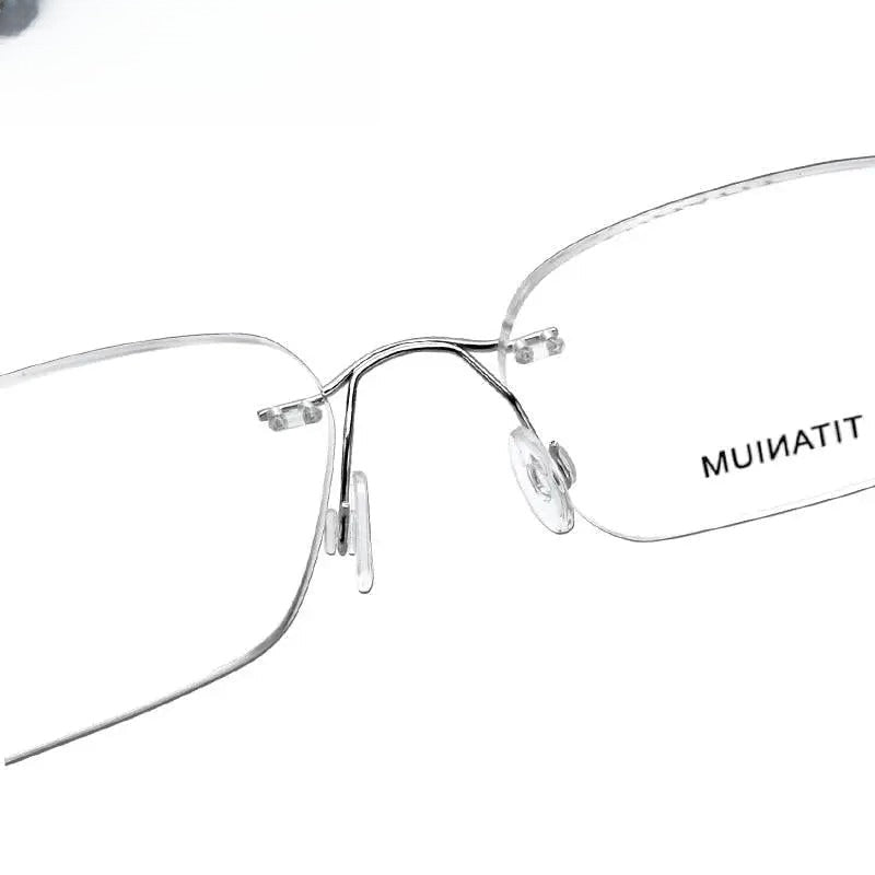 Unisex Round Rimless Titanium Prescription Glasses Kr16017 — view 12 | Rx Spectacle